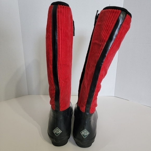 THE Original Muck Red Corduroy Tall Rain Boots - Picture 3 of 8